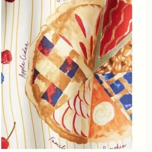 ⭐️ Pie Chart Boho Peasant Hipster Hippie Farm Thanksgiving Holiday Dish Towel - Picture 2 of 2